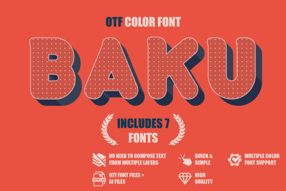 Baku: A Bold Color Font for Modern Creators