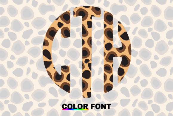 Cheetah Circle: A Playful Monogram Font for Creative Projects