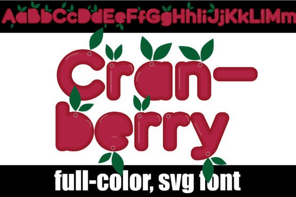 Cranberry: A Color Font for Authentic Autumn Projects