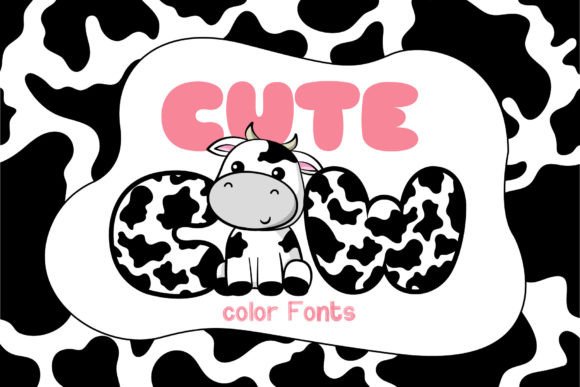 Cute Cow: A Creative Color Font for Playful Projects