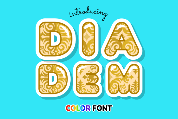 Diadem: A Creative Font with a Royal Crown Pattern
