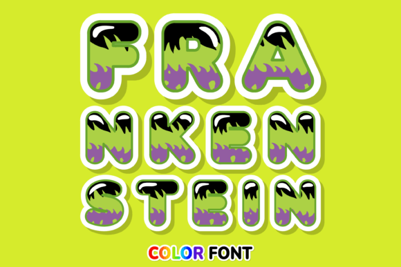 Frankenstein: A Color Font for Bold, Eye-Catching Designs