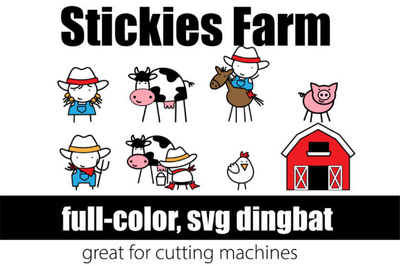 Stickies Farm: A Modern Color Font for Bold Projects