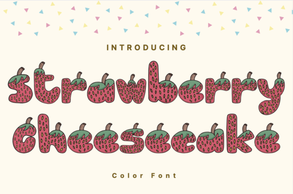 Strawberry Cheesecake: A Sweet and Delicious Color Font for Creative Projects