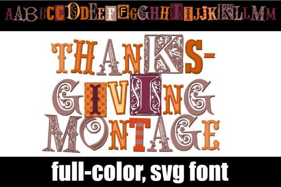 Thanksgiving Montage: A Color Font for Festive Design