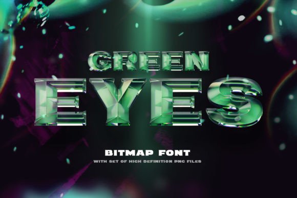 The Green Eyes Typeface: A Deep Dive into 3D Glass Typography