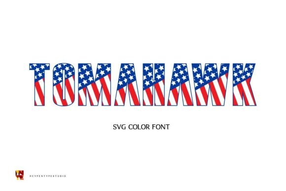 Tomahawk: A Bold, Patriotic Color Font for American Design