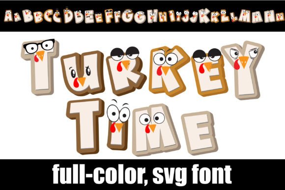 Turkey Time: A Playful Color Font for Festive Projects